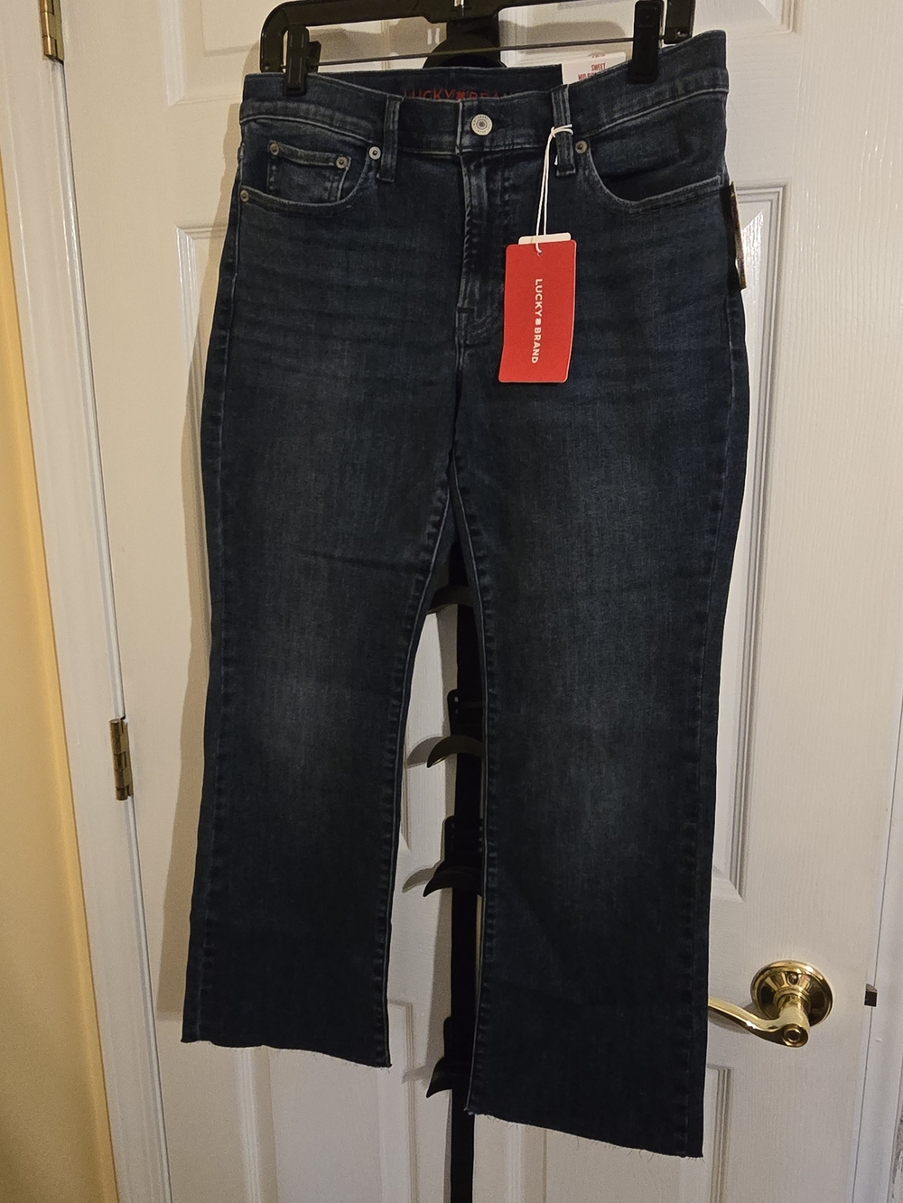 Lucky Brand Women's Dark Wash Cropped Straight Jeans